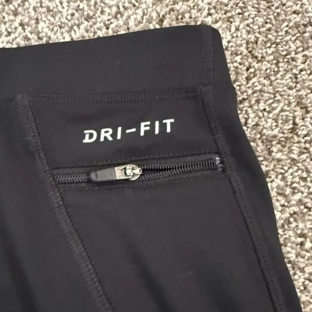 Nike Dri-Fit Running Leggings Pants Black XL
